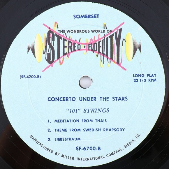 101 Strings, Concerto Under The Stars 1958 Stereo Vinyl Record Somerset SF-6700 - Picture 12 of 16